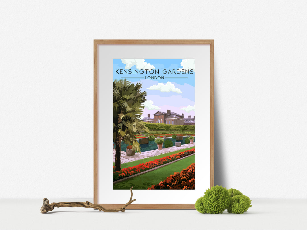 Kensington Gardens London Travel Poster