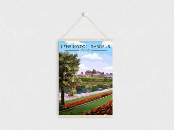 Kensington Gardens London Travel Poster