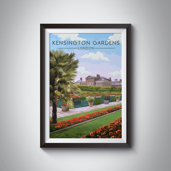 Kensington Gardens London Travel Poster