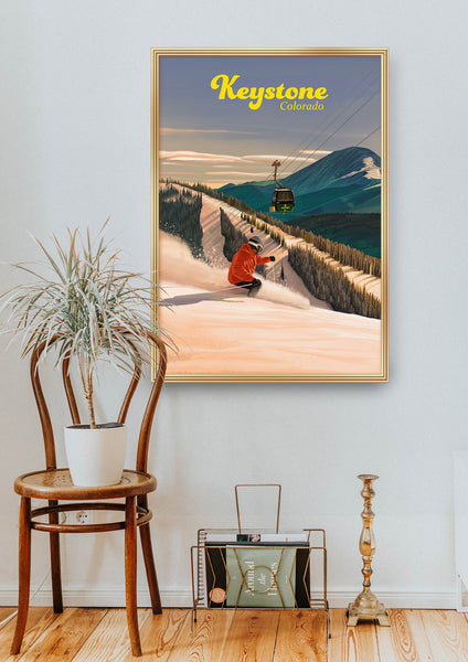 Keystone Colorado Ski Resort Travel Poster