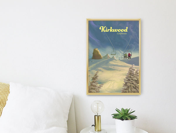 Kirkwood Ski Resort Travel Poster