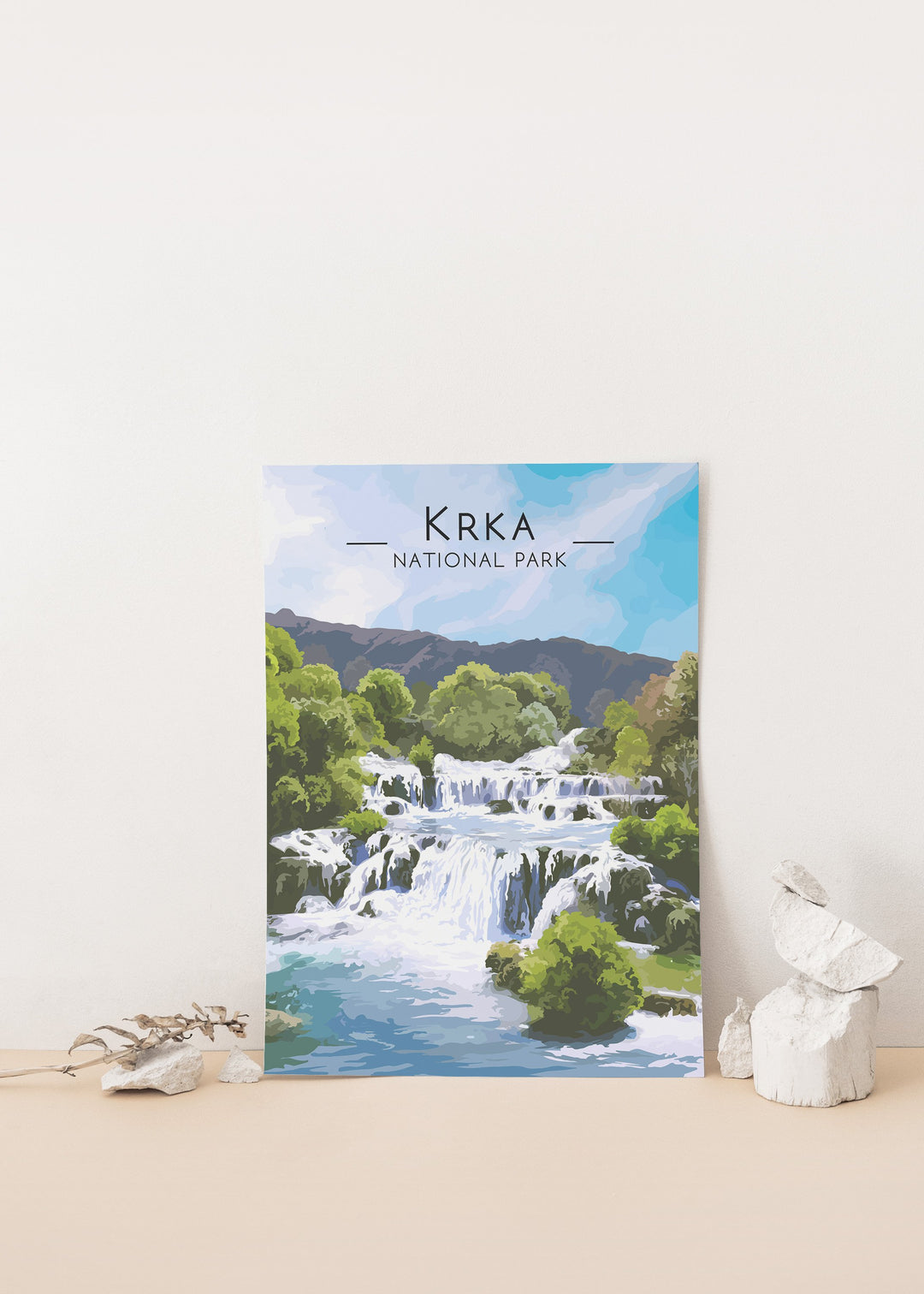 Krka National Park Travel Poster, Croatia