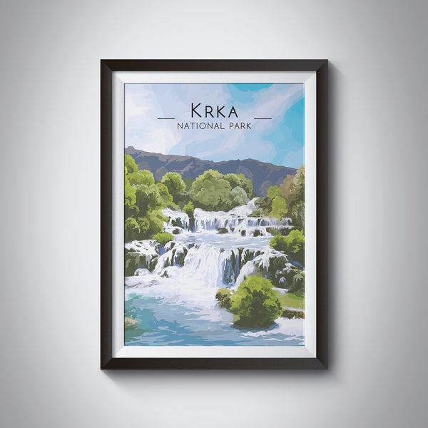 Krka National Park Travel Poster, Croatia