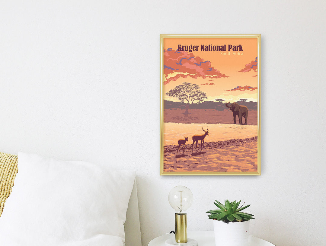 Kruger National Park South Africa Travel Poster