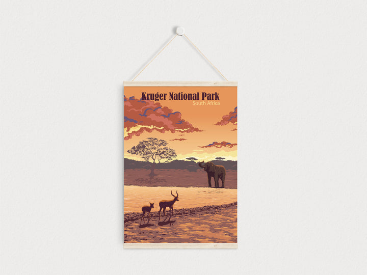 Kruger National Park South Africa Travel Poster