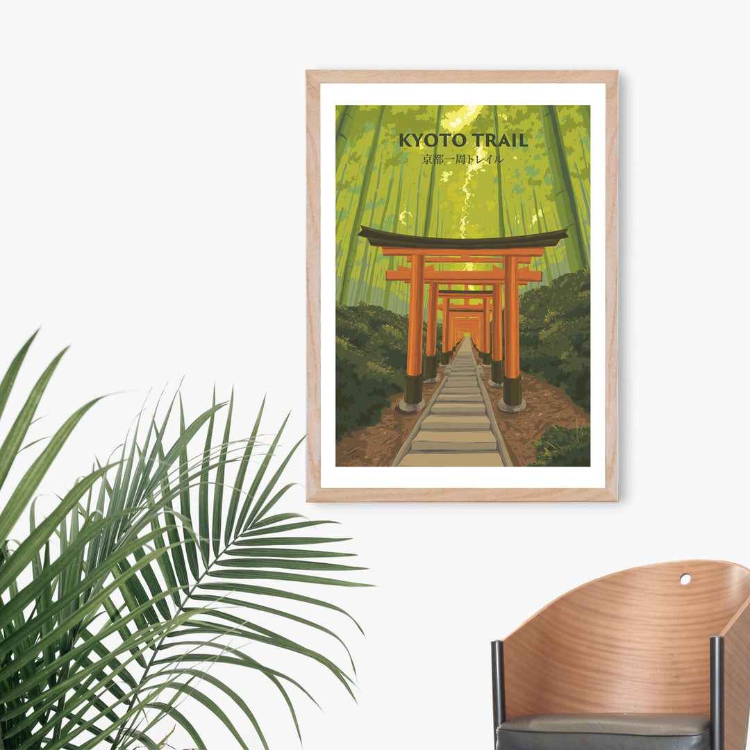 Kyoto Trail Japan Travel Poster