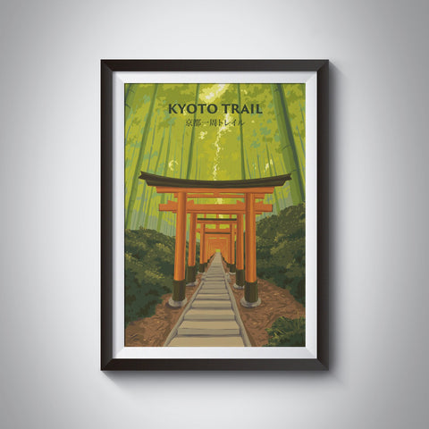 Kyoto Trail Japan Travel Poster