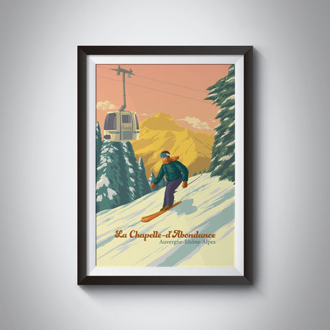 La Chapelle d'Abondance Ski Resort Travel Poster