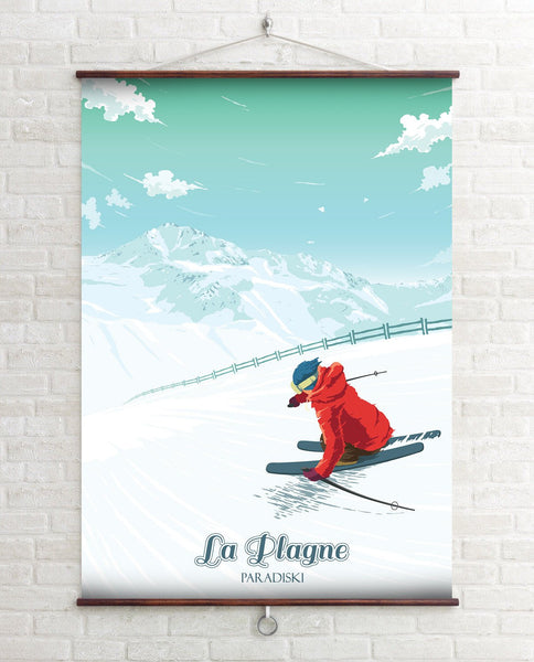 La Plagne Ski Resort Travel Poster