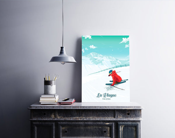 La Plagne Ski Resort Travel Poster