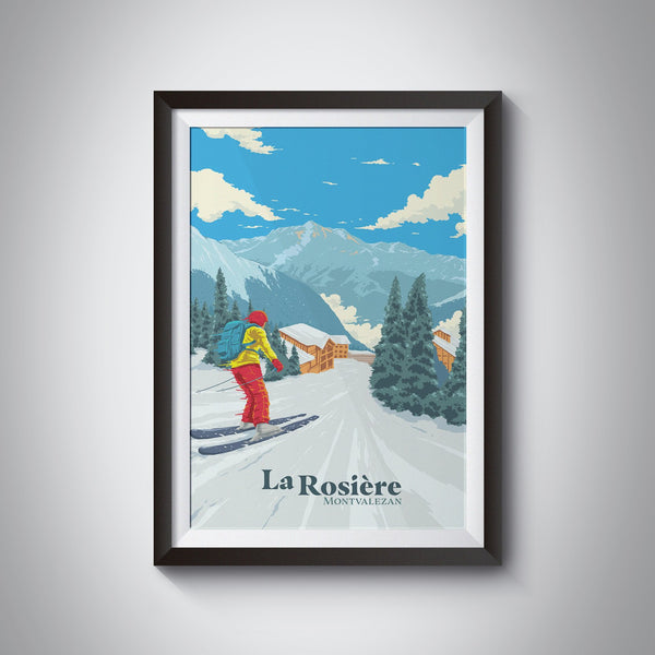 La Rosiere Ski Resort Travel Poster