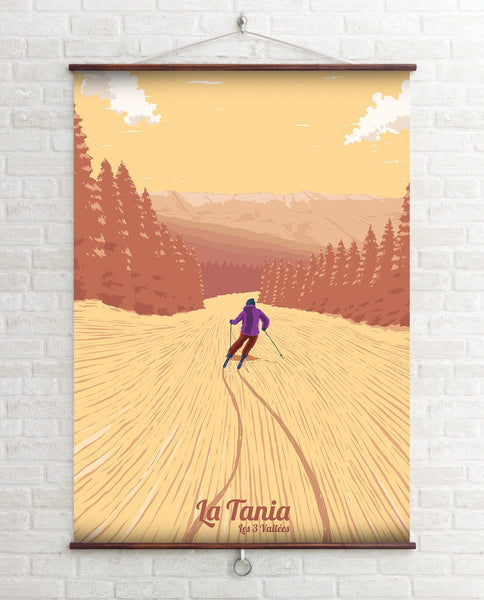 La Tania Ski Resort Travel Poster
