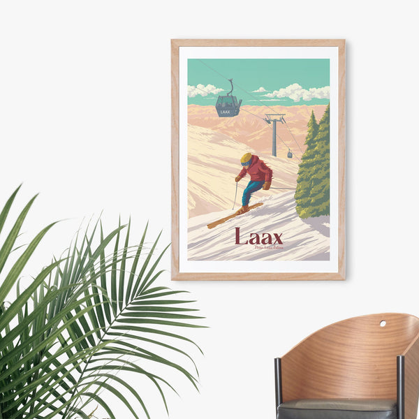 Laax Ski Resort Travel Poster