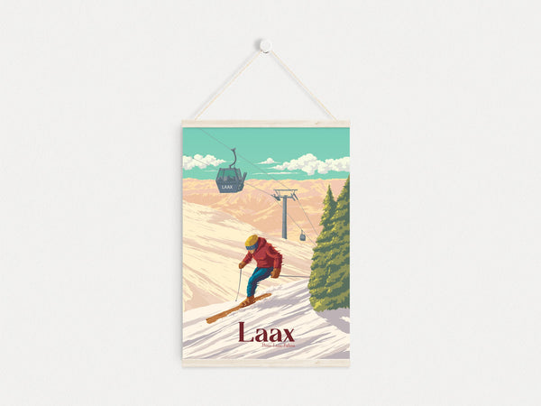 Laax Ski Resort Travel Poster