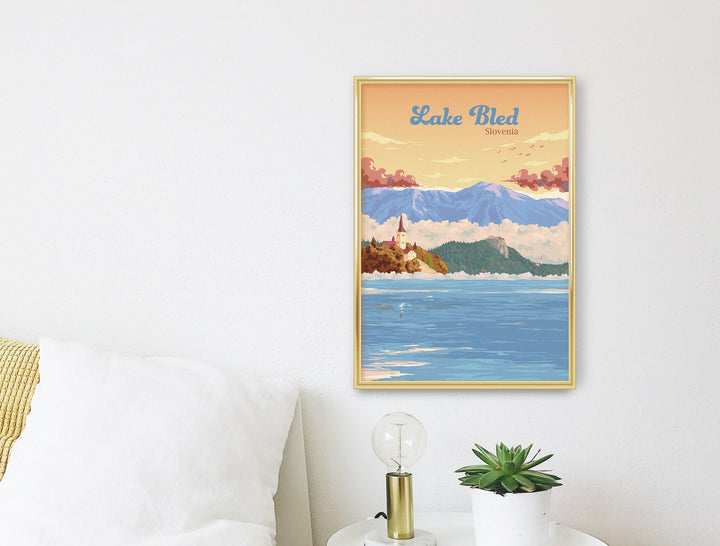 Lake Bled Slovenia Travel Poster