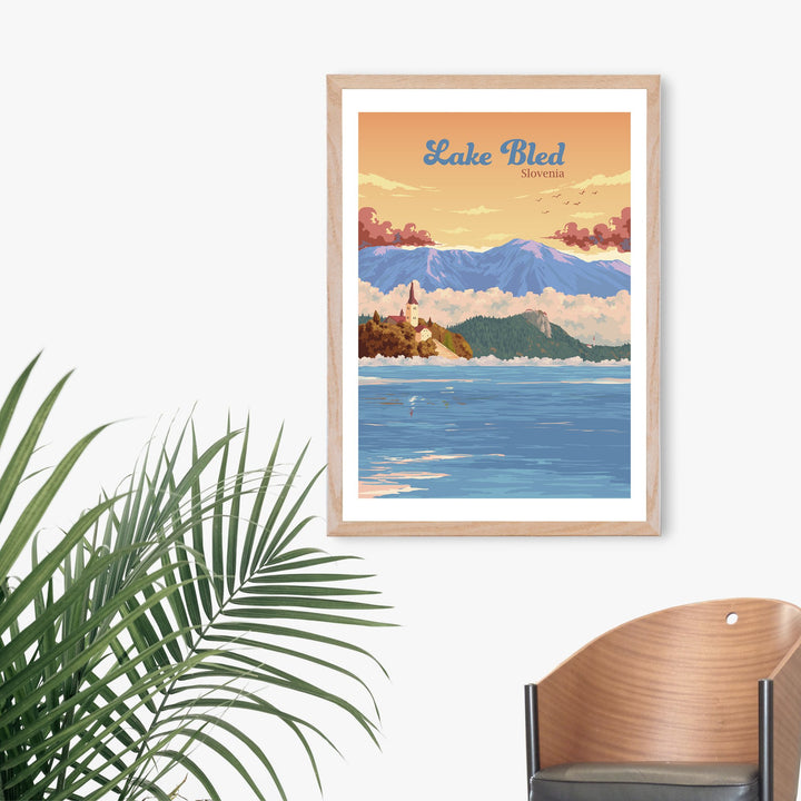 Lake Bled Slovenia Travel Poster