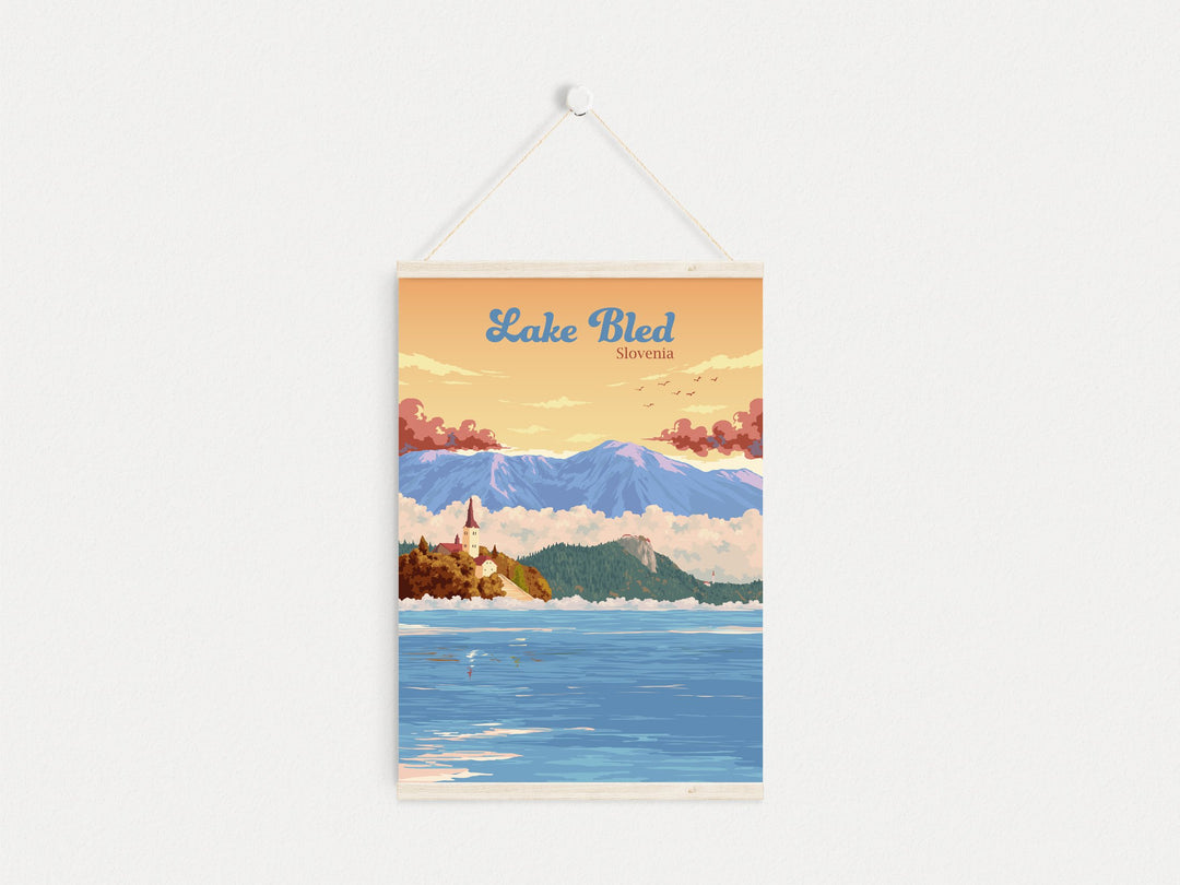 Lake Bled Slovenia Travel Poster