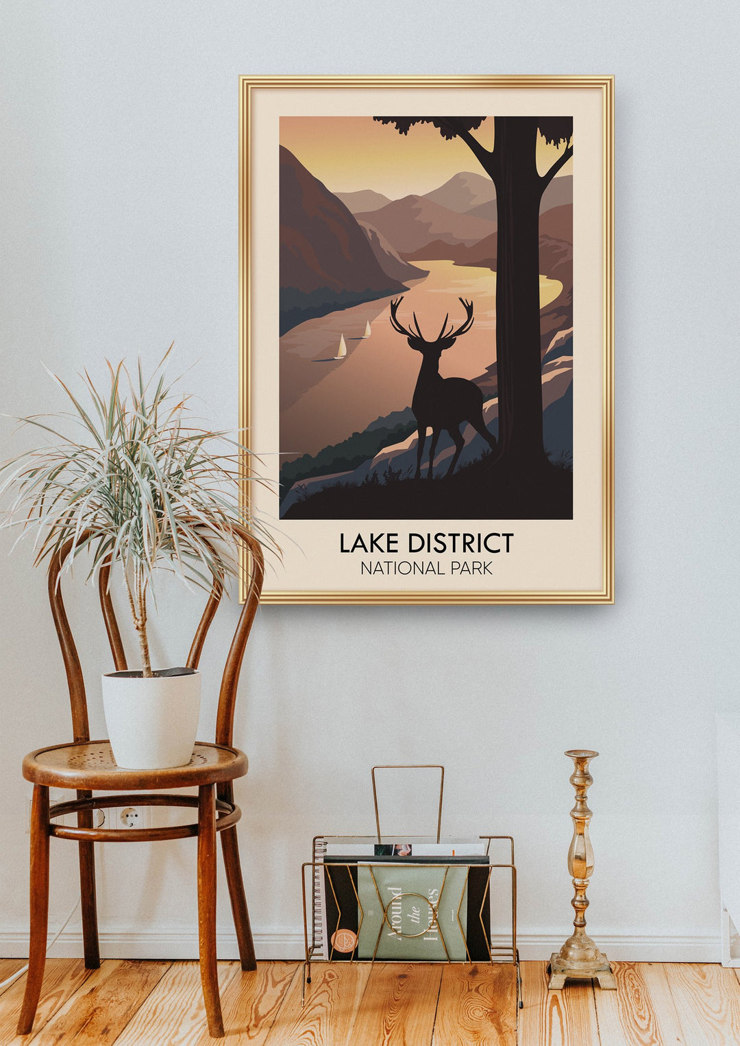 Lake District National Park Modern Travel Poster