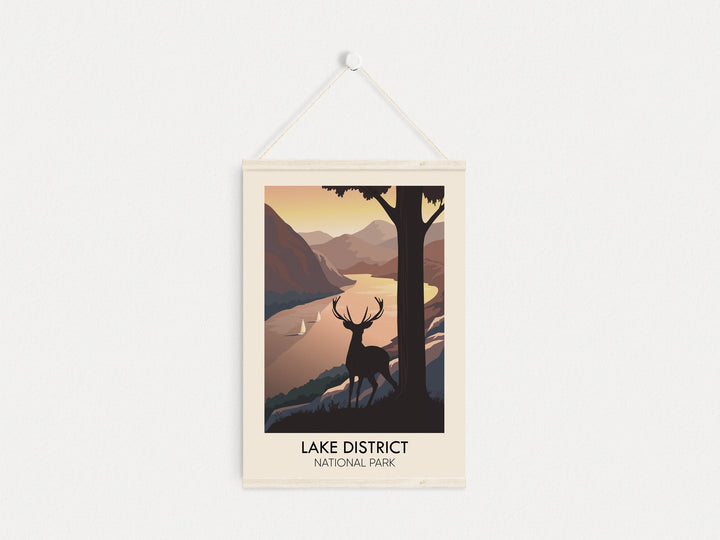 Lake District National Park Modern Travel Poster