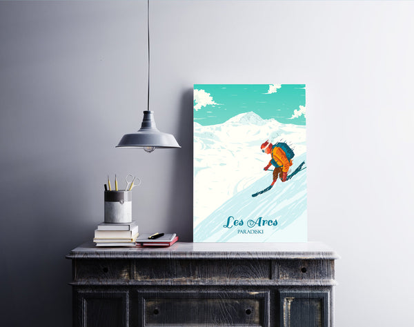 Les Arcs Ski Resort Travel Poster