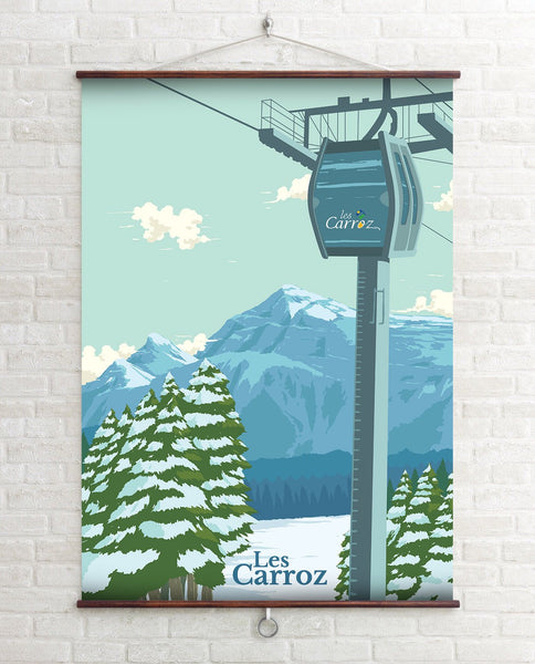 Les Carroz Ski Resort Travel Poster