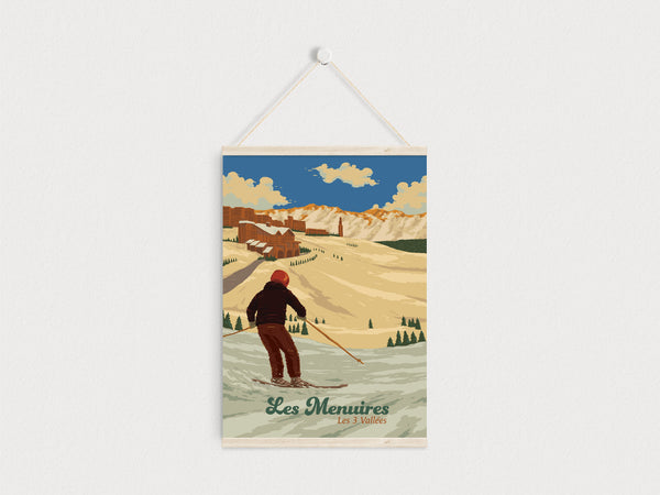 Les Menuires Ski Resort Travel Poster