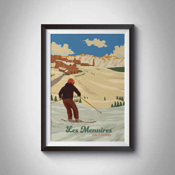 Les Menuires Ski Resort Travel Poster