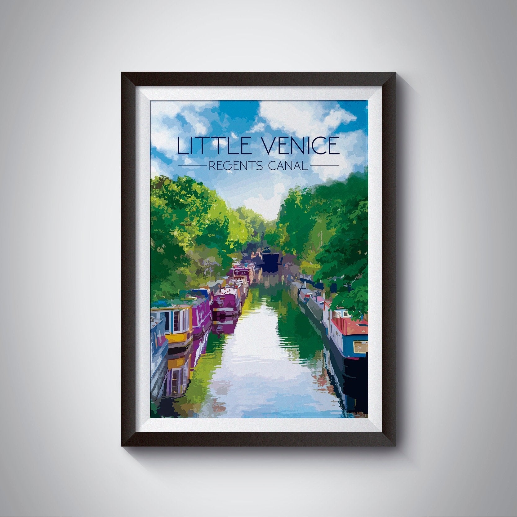 Little Venice Regents Canal Travel Poster