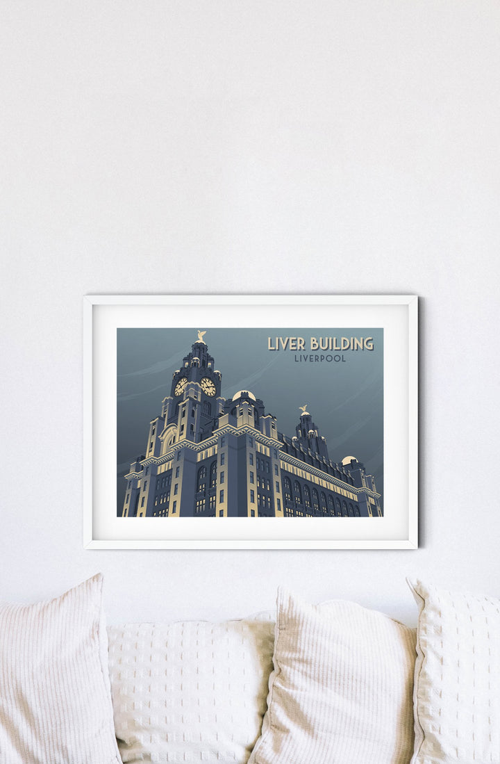 Liver Building Liverpool Travel Poster