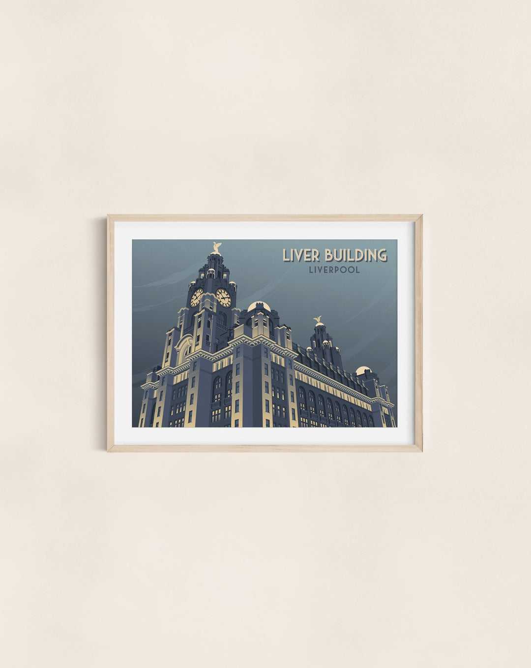 Liver Building Liverpool Travel Poster