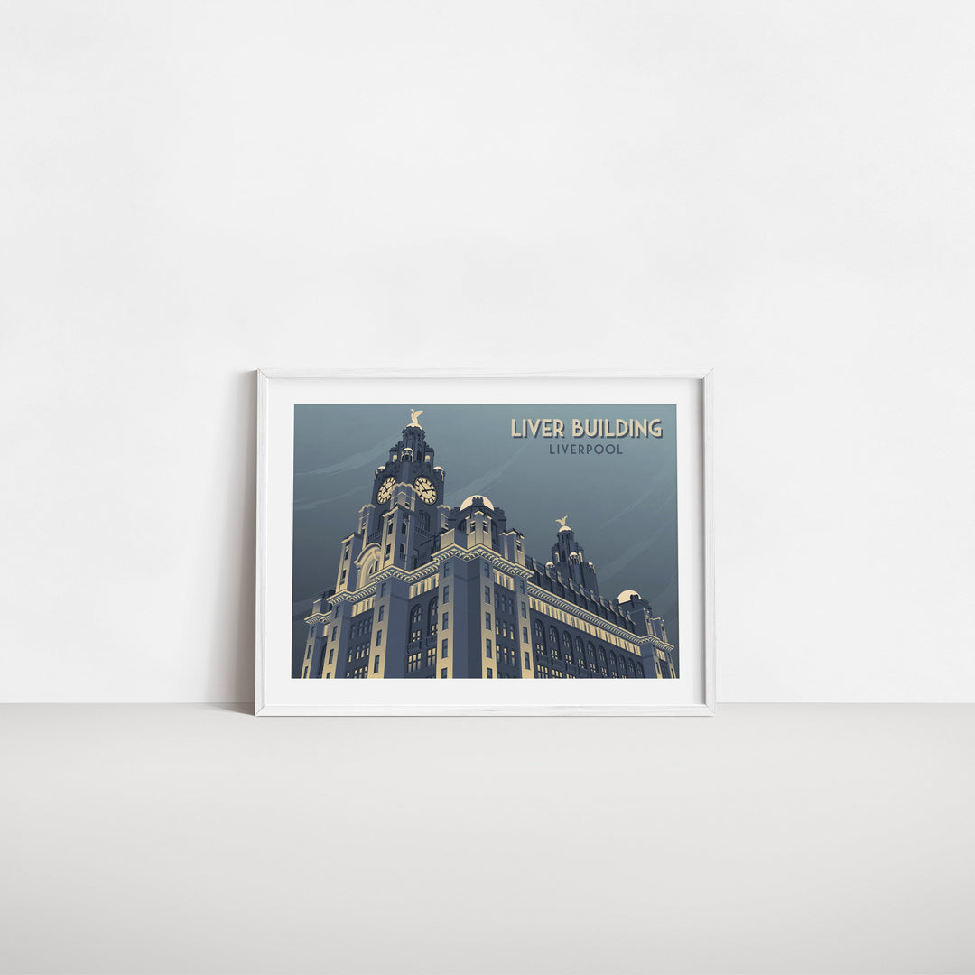 Liver Building Liverpool Travel Poster