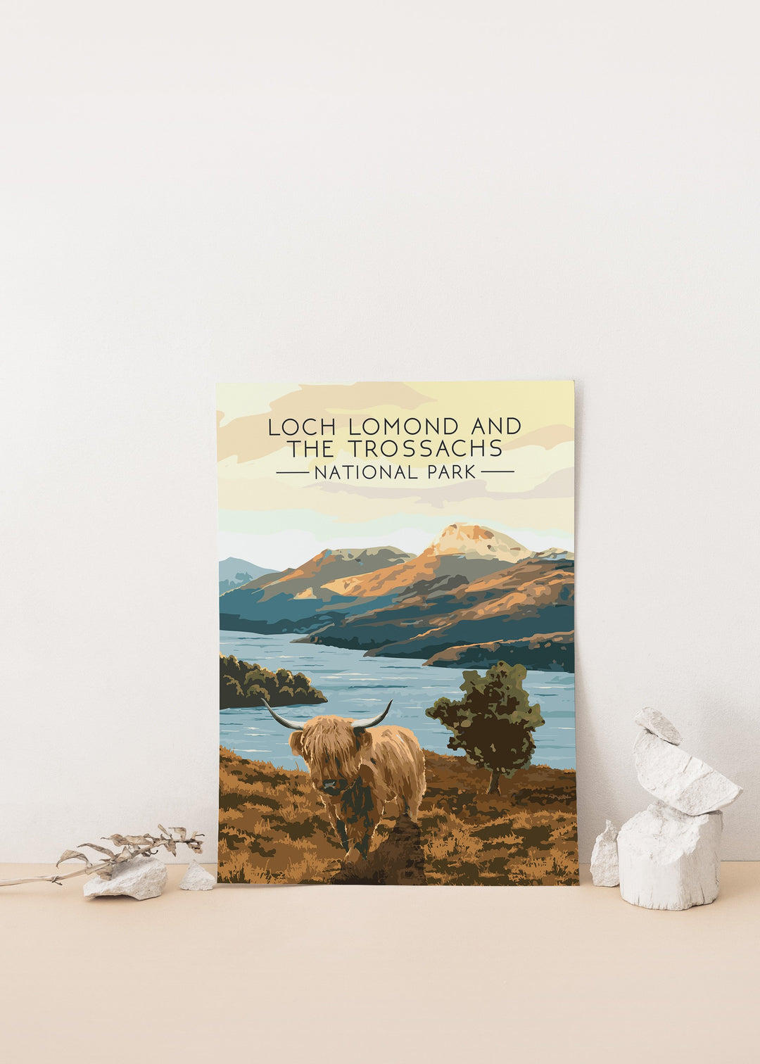 Loch Lomond & The Trossachs Scotland National Park Travel Poster