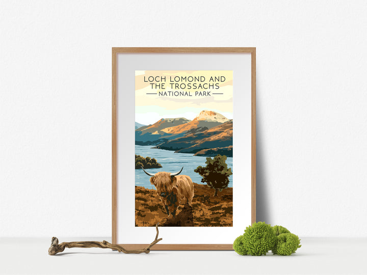 Loch Lomond & The Trossachs Scotland National Park Travel Poster