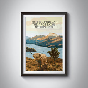 Loch Lomond & The Trossachs Scotland National Park Travel Poster