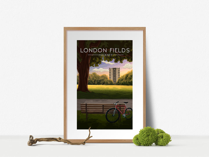 London Fields, Hackney London Travel Poster