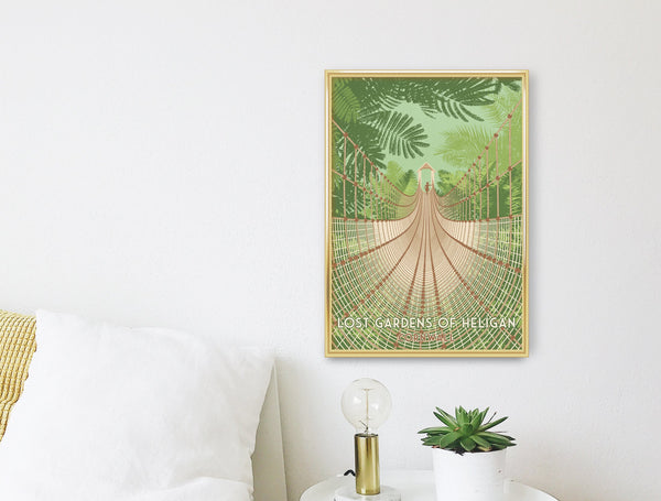Lost Gardens of Heligan Cornwall Travel Poster