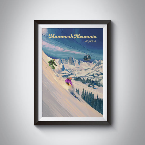 Mammoth Mountain California Ski Resort Travel Poster
