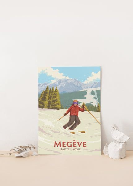 Megeve Ski Resort Travel Poster