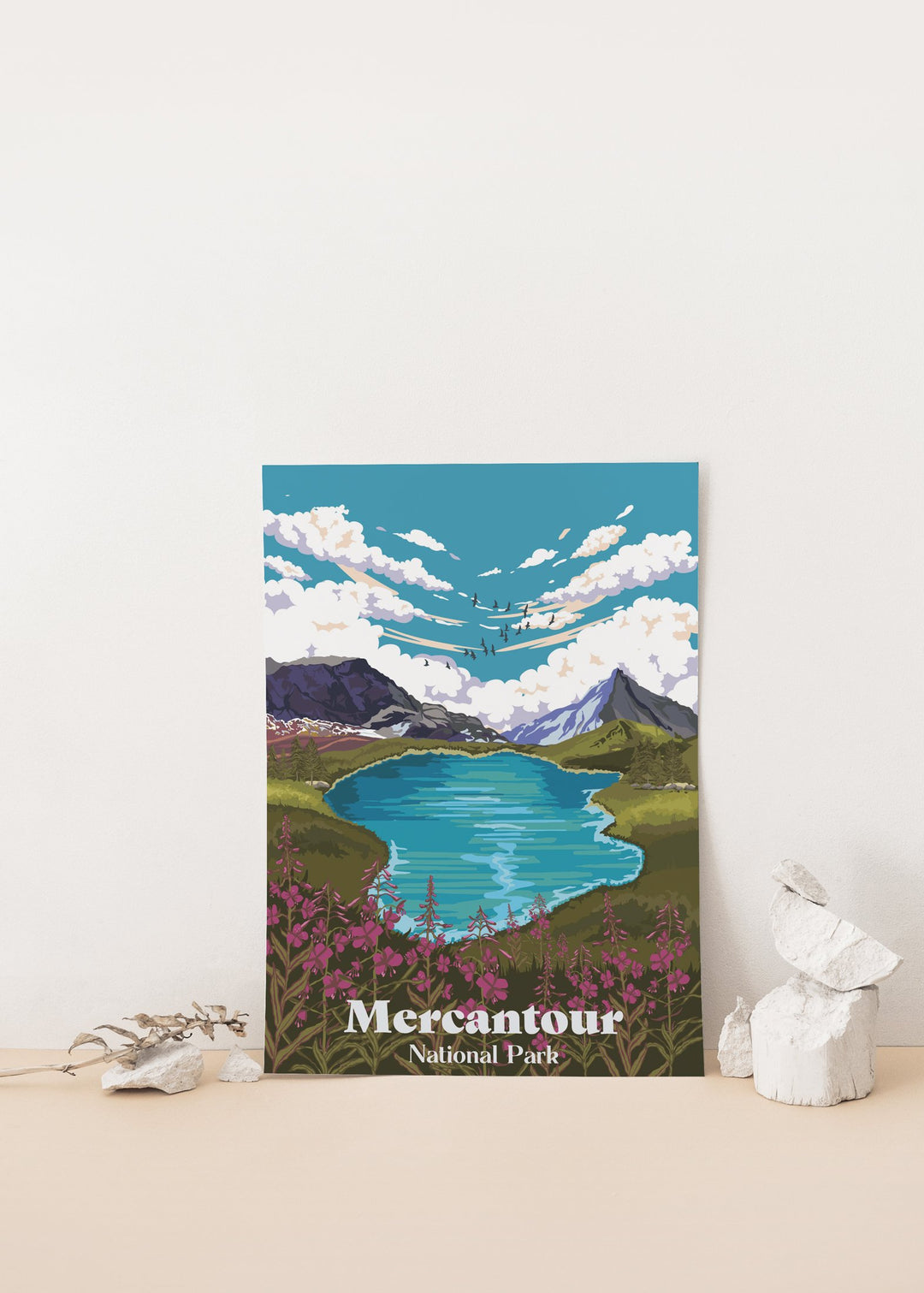 Mercantour National Park France Travel Poster