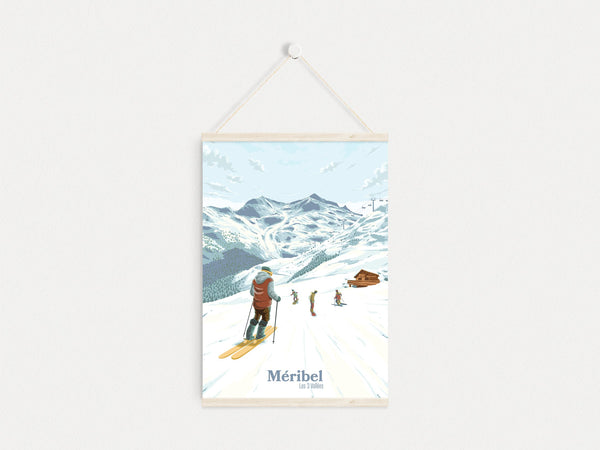 Meribel Ski Resort Travel Poster