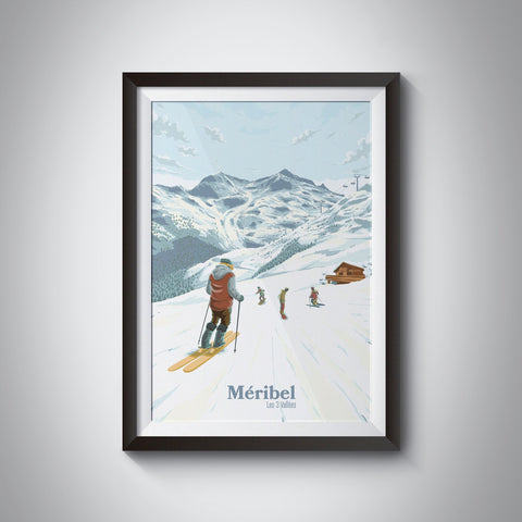 Meribel Ski Resort Travel Poster