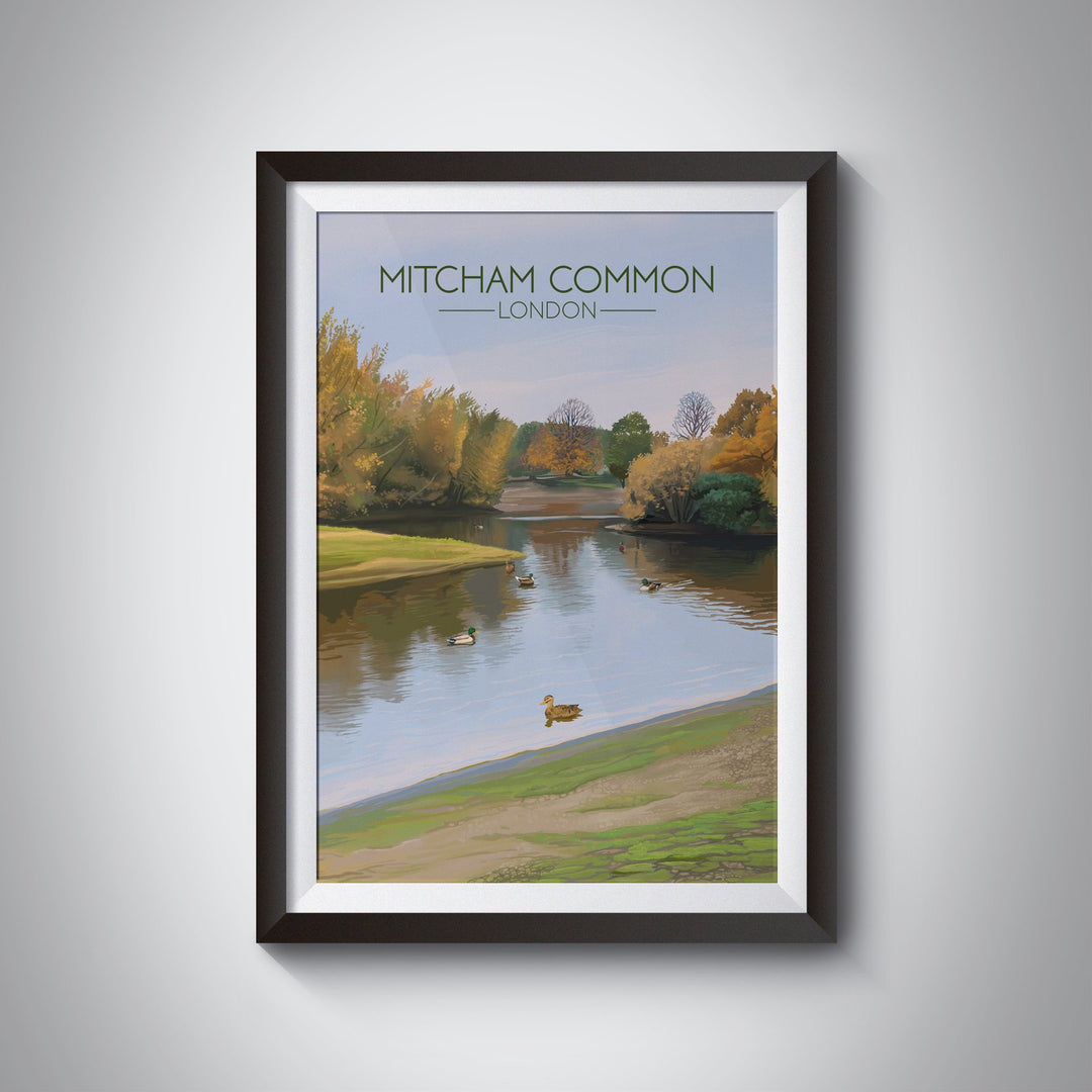 Mitcham Common London Travel Poster