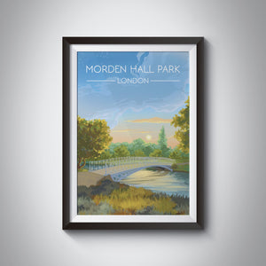 Morden Hall Park London Travel Poster