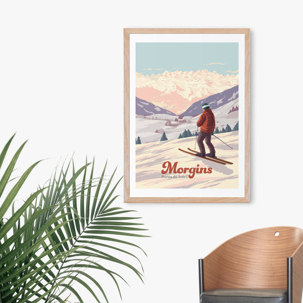 Morgins Ski Resort Travel Poster