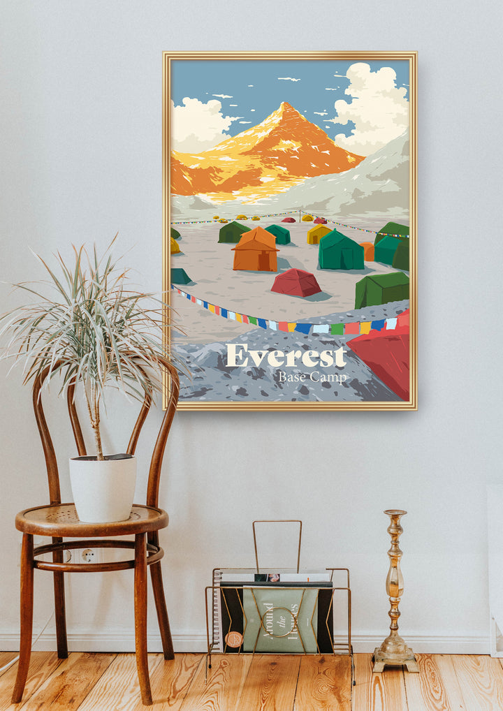 Mount Everest Base Camp Travel Poster