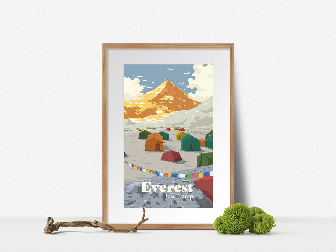 Mount Everest Base Camp Travel Poster