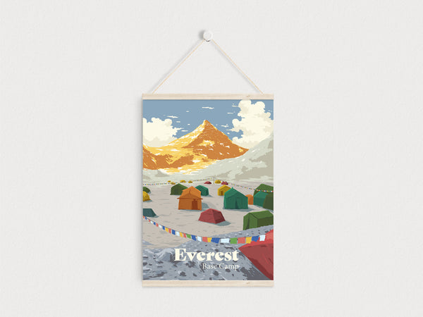 Mount Everest Base Camp Travel Poster