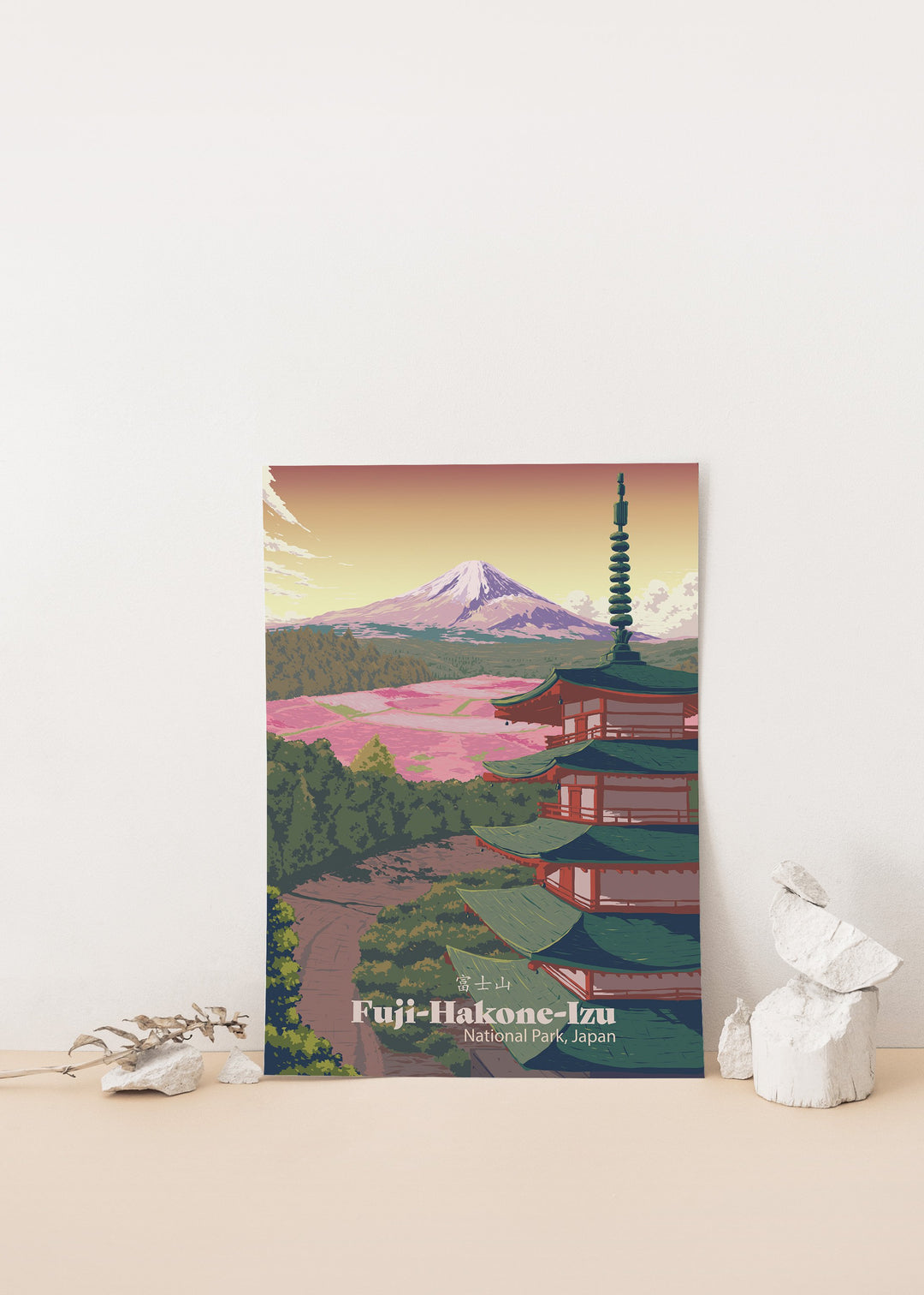 Mount Fuji Hakone Izu National Park Japan Travel Poster