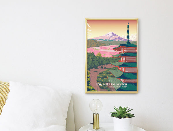 Mount Fuji Hakone Izu National Park Japan Travel Poster