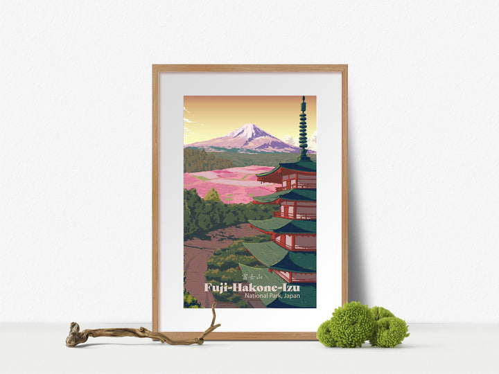 Mount Fuji Hakone Izu National Park Japan Travel Poster